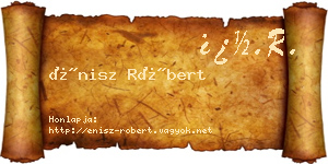 Énisz Róbert névjegykártya